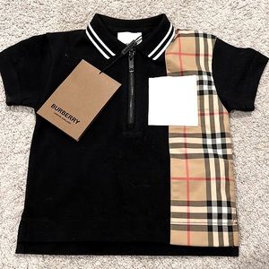 NWT Burberry polo shirt Sz 12 months